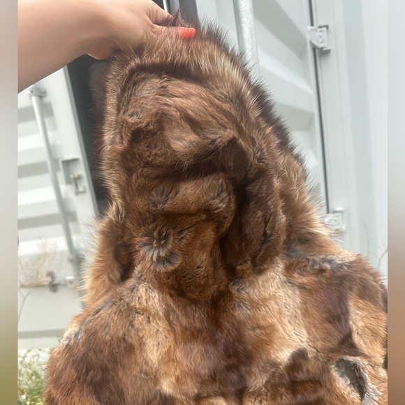 Real fur jacket with hood - Picture 11 of 13
